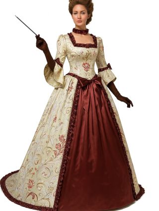 Vznešená dvorní dáma z 18.stoleti